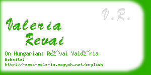 valeria revai business card